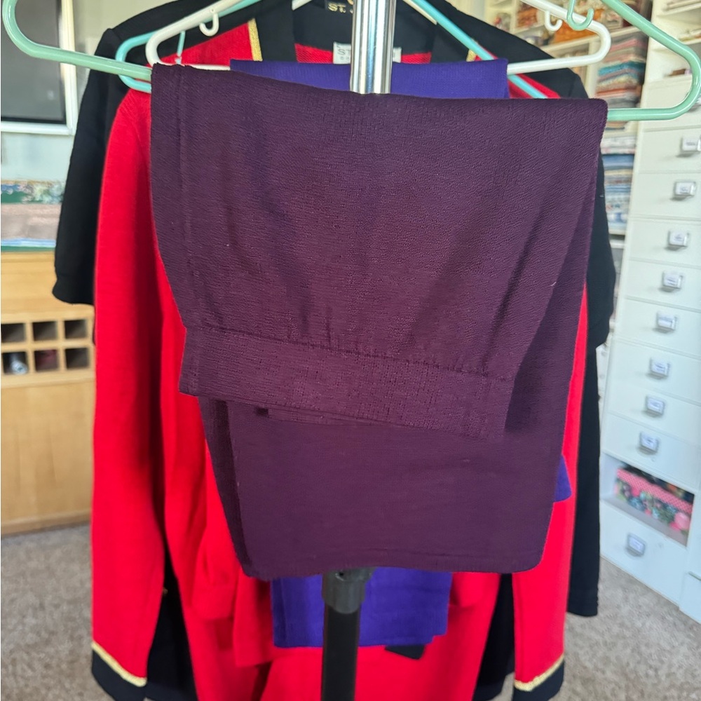 St. John Purple Pencil Skirt